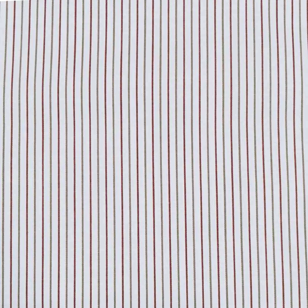 Cream Brown Fine Stripe